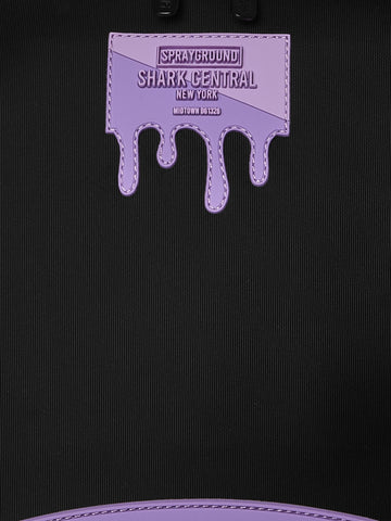 Sprayground Shark Central Light Purple - Zaini Unisex - Nero/Lilla