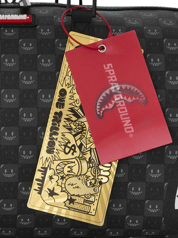 Sprayground Sharks In Paris Wtf Bubbly Black Check Mini Duffle - Borse Unisex - Nero
