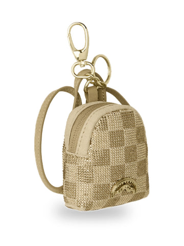 Sprayground 2 Tone Gold Trinity Keychain - Portafogli e Portachiavi Unisex - Oro