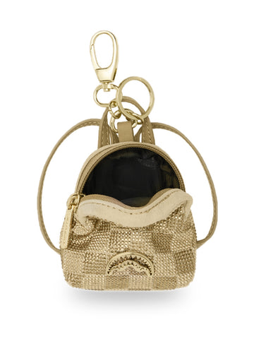 Sprayground 2 Tone Gold Trinity Keychain - Portafogli e Portachiavi Unisex - Oro