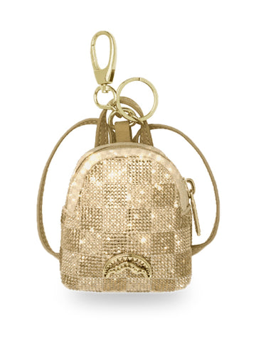 Sprayground 2 Tone Gold Trinity Keychain - Portafogli e Portachiavi Unisex - Oro