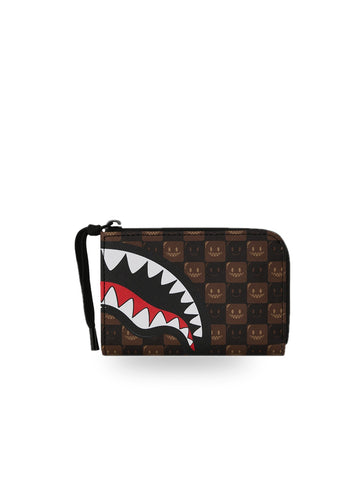 Sprayground Sharks In Paris Wtf Wallet - Portafogli Unisex - Marrone