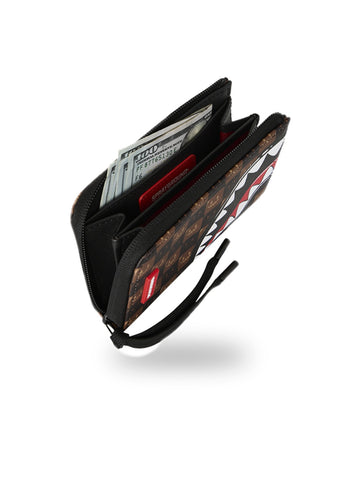 Sprayground Sharks In Paris Wtf Wallet - Portafogli Unisex - Marrone