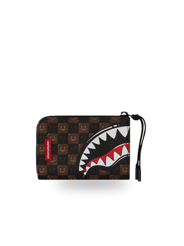 Sprayground Sharks In Paris Wtf Wallet - Portafogli Unisex - Marrone