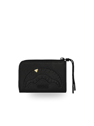 Sprayground Blacked Out Embossed Gold Tooth Wallet - Portafogli e Portachiavi Unisex - Nero