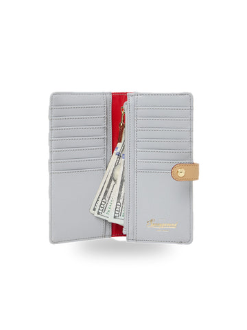 Sprayground Embossed Cream Check Wallet - Portafogli Unisex - Bianco/Grigio