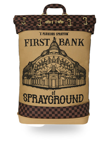 Sprayground First Bank Of Sg Bank Bag - Borse Unisex - Marrone