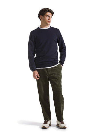Sun68 Sweater Basic L/s - Maglieria Uomo - Navy Blue