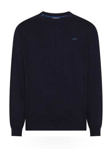 Sun68 Sweater Basic L/s - Maglieria Uomo - Navy Blue