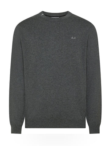 Sun68 Sweater Basic L/s - Maglieria Uomo - Grigio Scuro