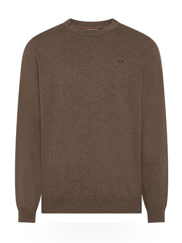 Sun68 Sweater Basic L/s - Maglieria Uomo - Tortora
