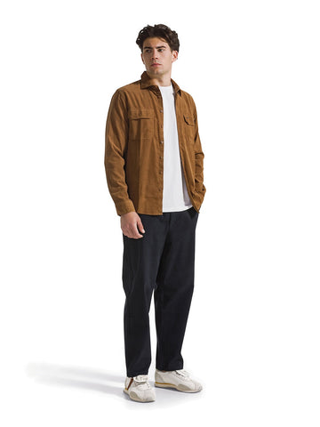 Sun68 Shirt Light Corduroy L/s - Camicia Uomo - Cacao