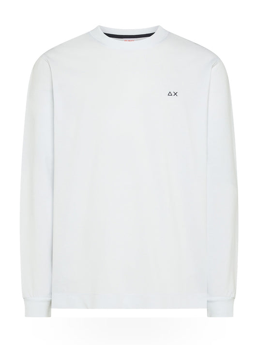 Sun68 T-Shirt Piquet L/S - T-Shirt Uomo - Bianco