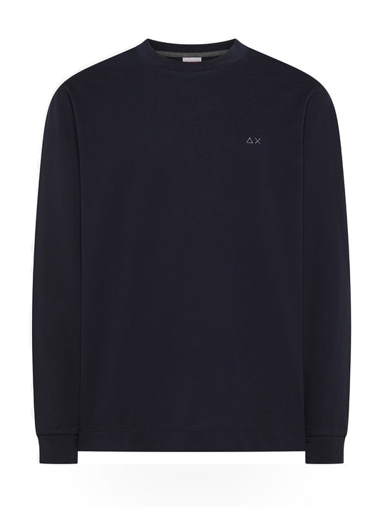 Sun68 T-Shirt Piquet L/S - T-Shirt Uomo - Blu