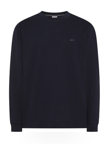 Sun68 T-Shirt Piquet L/S - T-Shirt Uomo - Blu