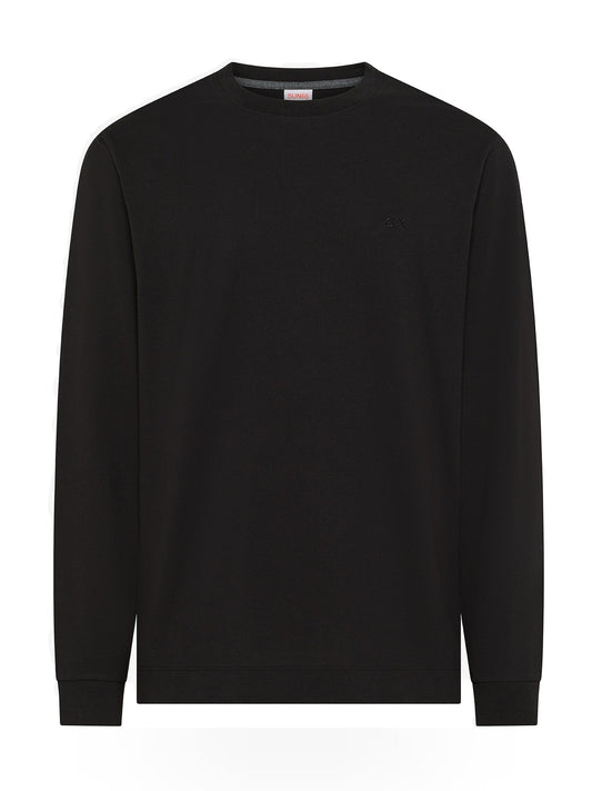 Sun68 T-Shirt Piquet L/S - T-Shirt Uomo - Nero