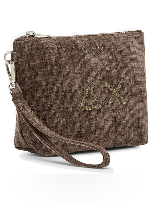 Sun68 Mini Pouche Velvet - Borse Donna - Tortora