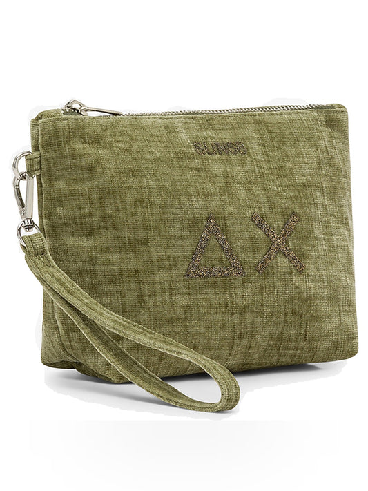 Sun68 Mini Pouche Velvet - Borse Donna - Verde Salvia
