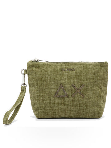 Sun68 Mini Pouche Velvet - Borse Donna - Verde Salvia