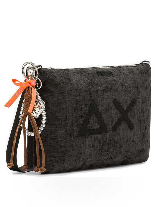 Sun68 Pochette Velvet - Borse Donna - Nero