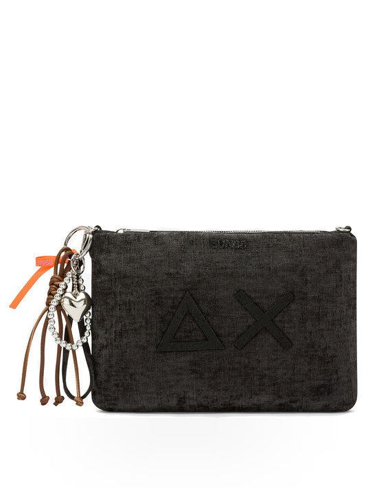 Sun68 Pochette Velvet - Borse Donna - Nero