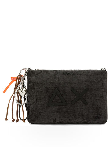 Sun68 Pochette Velvet - Borse Donna - Nero
