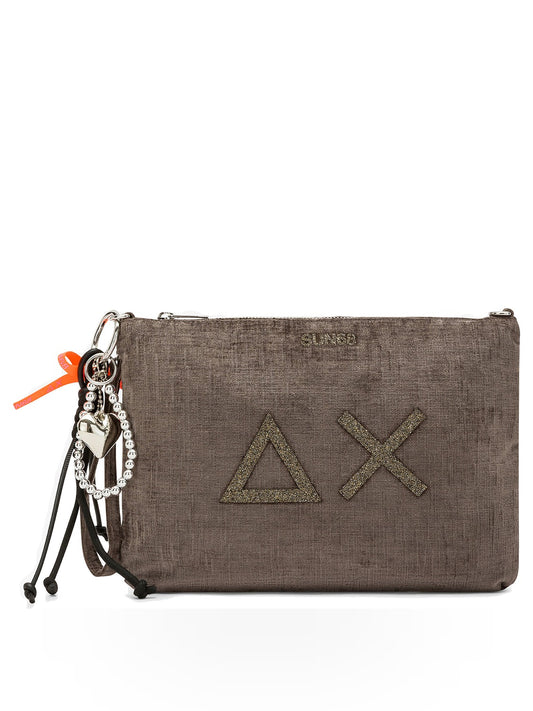 Sun68 Pochette Velvet - Borse Donna - Tortora