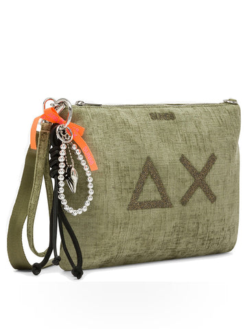 Sun68 Pochette Velvet - Borse Donna - Verde Salvia