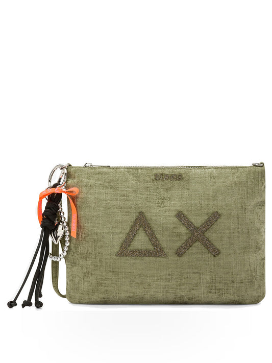 Sun68 Pochette Velvet - Borse Donna - Verde Salvia