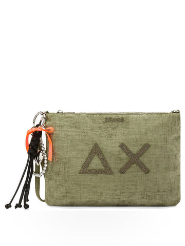 Sun68 Pochette Velvet - Borse Donna - Verde Salvia