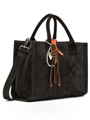 Sun68 Cali Midi Bag Velvet - Borsa Donna - Nero