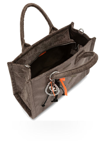 Sun68 Cali Midi Bag Velvet - Borsa Donna - Tortora