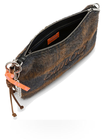 Sun68 Pochette Wool Touch Fringes - Borse Donna - Blu