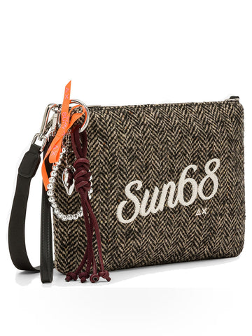 Sun68 Pochette Wool Touch Fringes - Borse Donna - Nero