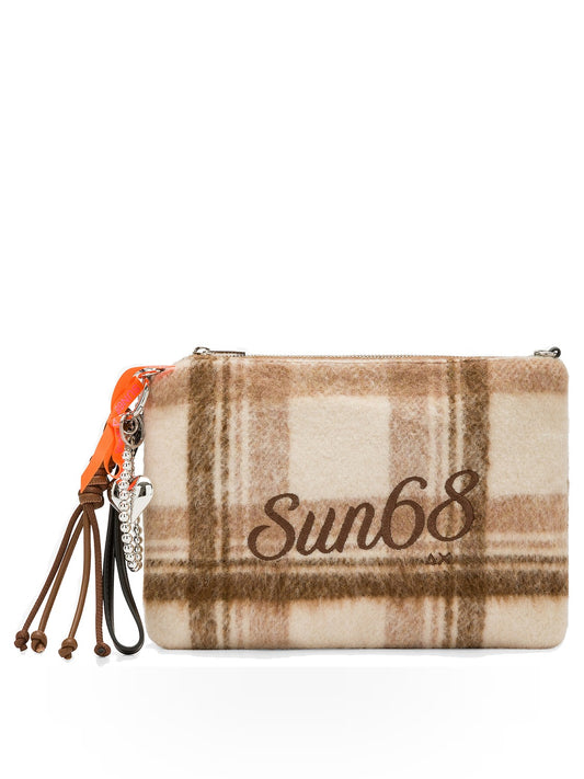 Sun68 Pochette Wool Touch Fringes - Borse Donna - Cacao