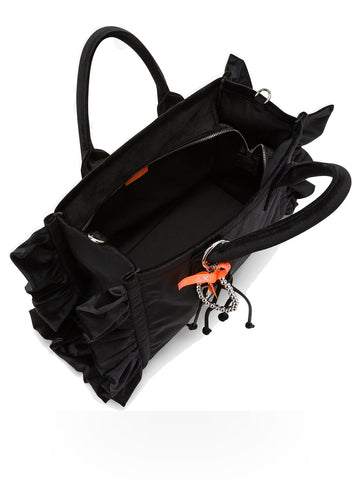 Sun68 Cali Midi Bag Rouches Chenille - Borse Donna - Nero