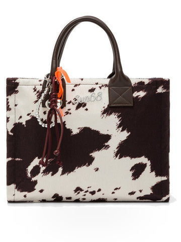 Sun68 Cali Midi Bag Animalier - Borse Donna - Cacao/bianco