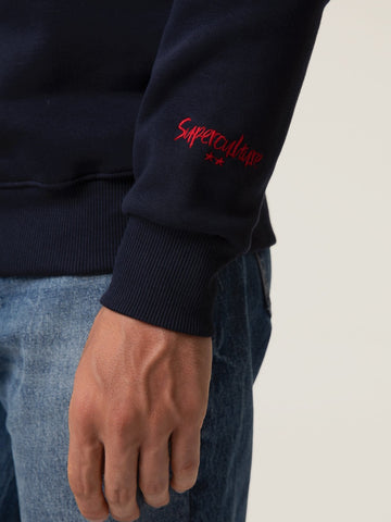 SuperCulture Felpa Chalet & Champagne - Felpe Uomo - Blu