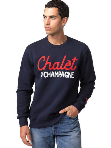 SuperCulture Felpa Chalet & Champagne - Felpe Uomo - Blu