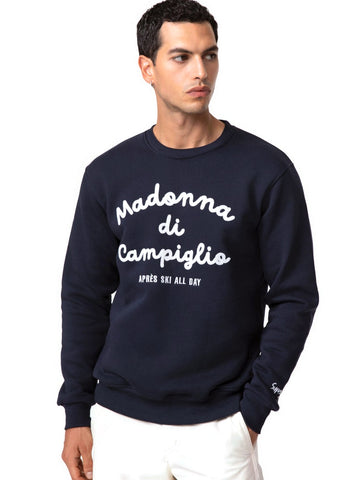 SuperCulture Felpa Madonna Di Campiglio Apres Ski All Day - Felpe Uomo - Blu