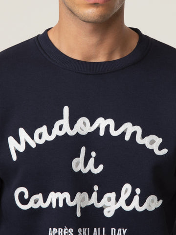 SuperCulture Felpa Madonna Di Campiglio Apres Ski All Day - Felpe Uomo - Blu