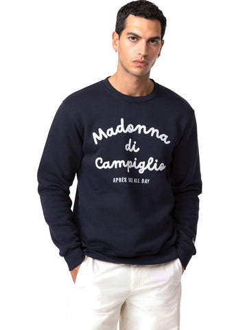 SuperCulture Felpa Madonna Di Campiglio Apres Ski All Day - Felpe Uomo - Blu