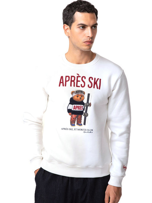 SuperCulture Felpa Apres Ski St Moritz Club - Felpe Uomo - Bianco