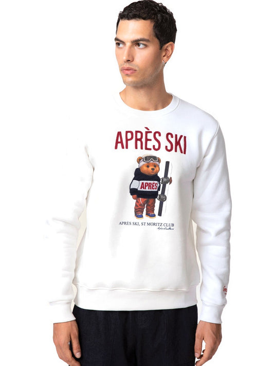 SuperCulture Felpa Apres Ski St Moritz Club - Felpe Uomo - Bianco