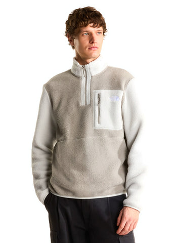 The North Face Felpa Pile Yumiori 1/4 Zip - Felpe Uomo - Stone Slab