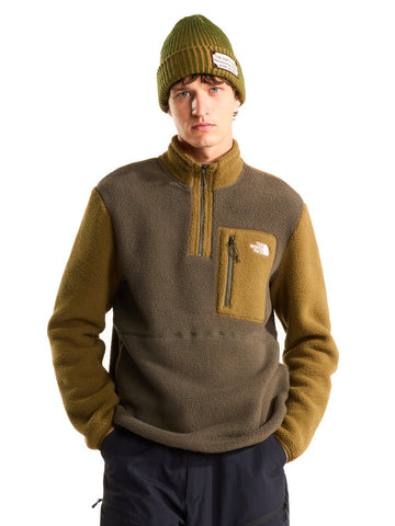 The North Face Felpa Pile Yumiori 1/4 Zip - Felpe Uomo - New Taupe Green