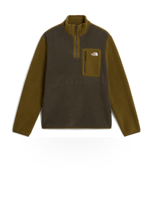 The North Face Felpa Pile Yumiori 1/4 Zip - Felpe Uomo - New Taupe Green