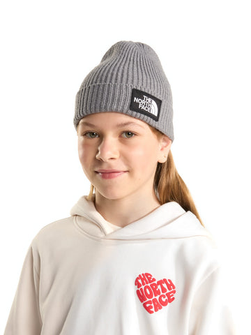 The North Face Kids Tnf Logo Box Cuffed Beanie - Cappelli Bambino - Grigio