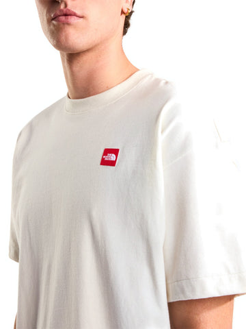 The North Face TNF Red Box S/S Tee - T-Shirt Uomo - White Dune