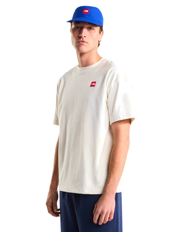 The North Face TNF Red Box S/S Tee - T-Shirt Uomo - White Dune